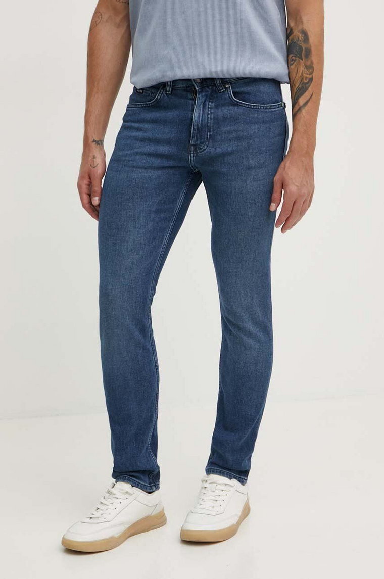 BOSS jeansy męskie kolor granatowy 50524007