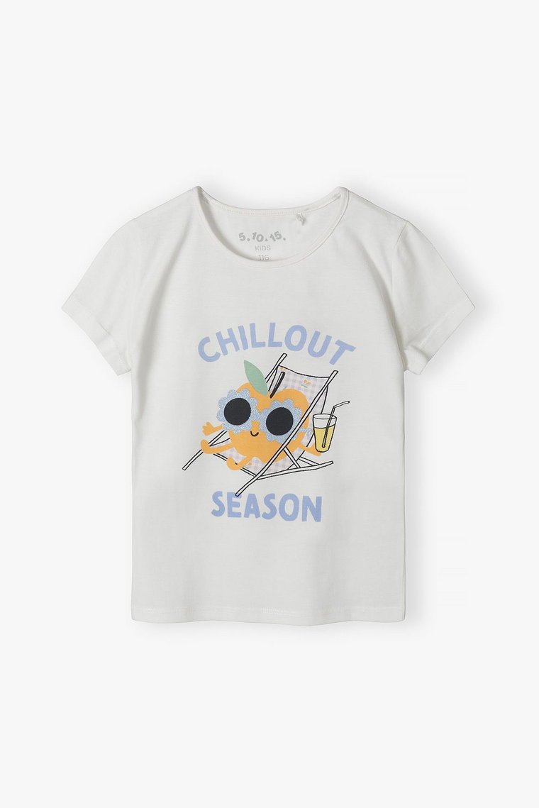 T-shirt dziewczęcy bawełniany - Chillout Season - 5.10.15.