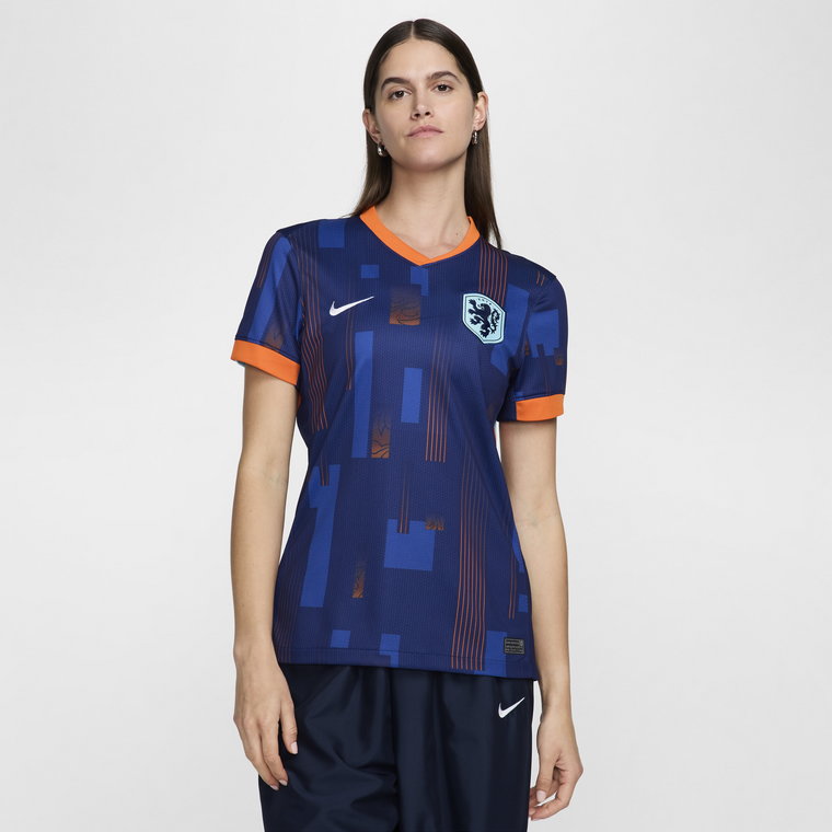 Damska koszulka piłkarska Nike Dri-FIT Holandia (drużyna męska) Stadium 2024/25 (wersja wyjazdowa)  replika - Niebieski