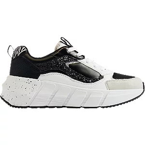 Bialo-czarno-szare sneakersy venice - Damskie - Kolor: Czarno-białe - Rozmiar: 39