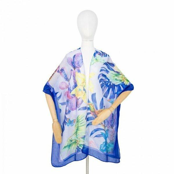 Art of Polo Wild tropics Blue pareo plażowe