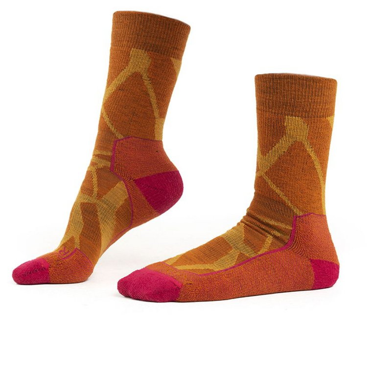 Skarpety Icebreaker Merino Hike+ Medium Crew Socks Fractured Landscapes 0A56GN9731 - pomarańczowe