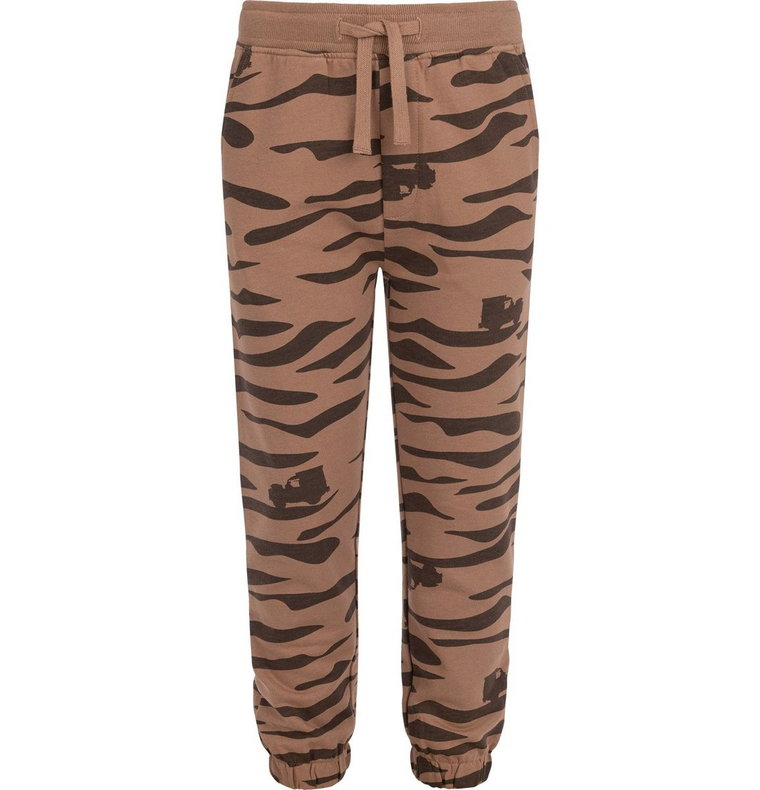 Spodnie dresowe chłopięce bawełniana dresowe 134 brązowe Safari Endo