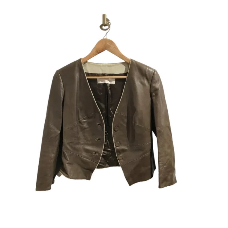 Pre-owned Leather outerwear Valentino Vintage