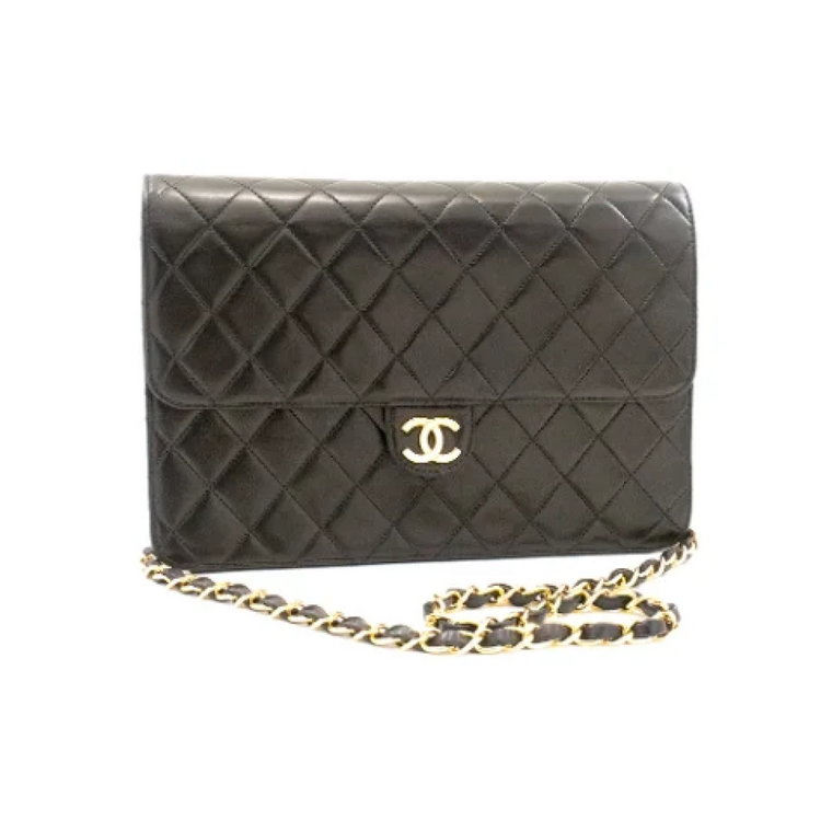 Autentyczna czarna skórzana torebka Chanel Matelassé Chanel Vintage