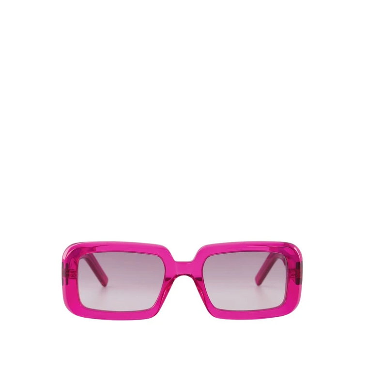 Okulary w kolorze różowym/fioletowym z acetatu Saint Laurent