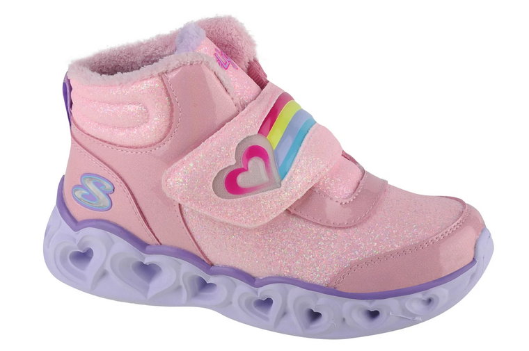 Skechers Heart Lights - Brilliant Rainbow 302669L-PKLV, Dla dziewczynki, Różowe, buty zimowe, tkanina, rozmiar: 30