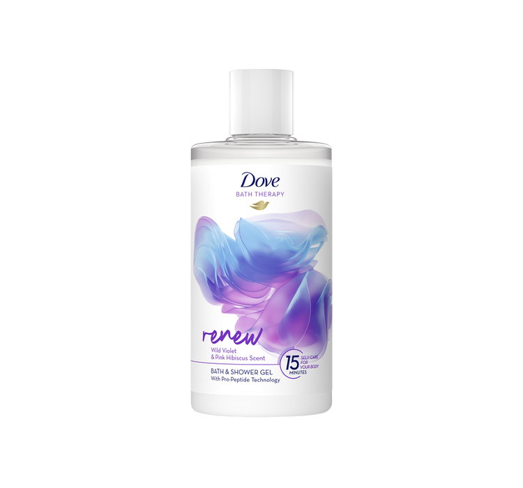 DOVE BATH THERAPY RENEW ŻEL POD PRYSZNIC I DO KĄPIELI WILD VIOLET & PINK HIBISCUS 400ML