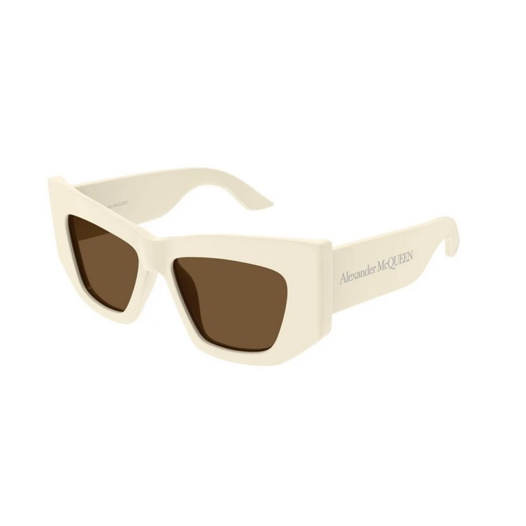 Ivory Brown Okulary przeciwsłoneczne Am0448S 004 Alexander McQueen