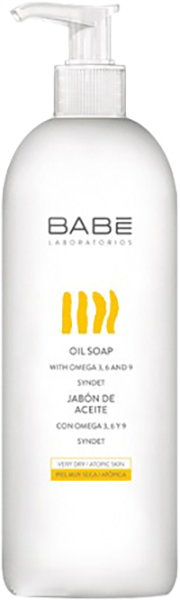 Olejowe mydło BABE Laboratorios do atopowej skóry ciała i rąk 500 ml (8437000945970). Mydła