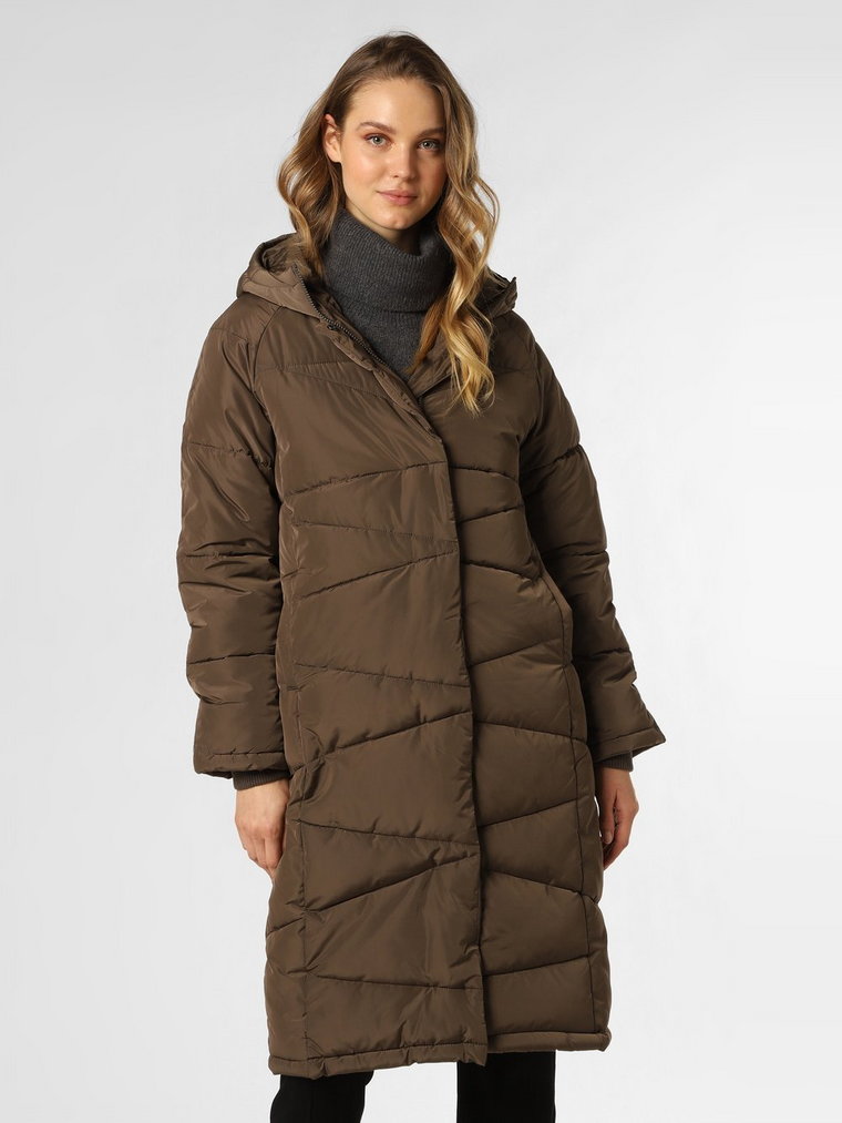 soyaconcept - Damski płaszcz pikowany  SC-Nina 20, brązowy