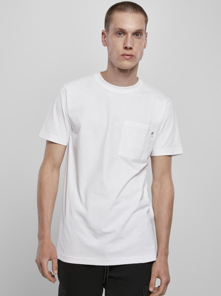 Koszulka Z Krótkim Rękawem Urban Classics Organic Cotton Basic Pocket Biała
