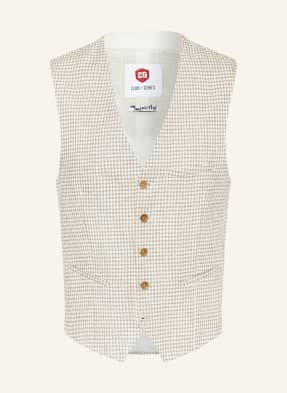 Cg - Club Of Gents Kamizelka Garniturowa Slim Fit beige