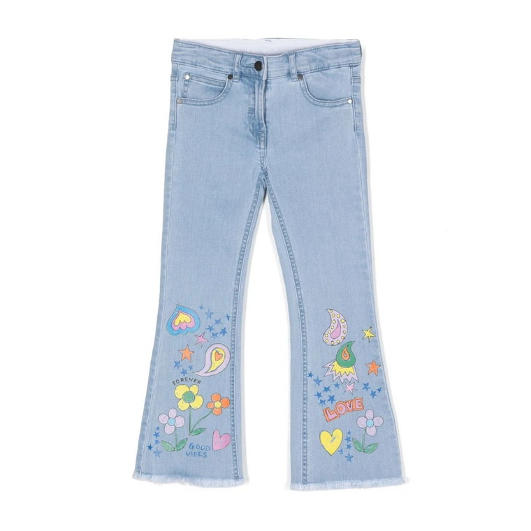 Spodnie z Rozszerzanymi Nogawkami i Kwiatowym Wzorem Stella McCartney