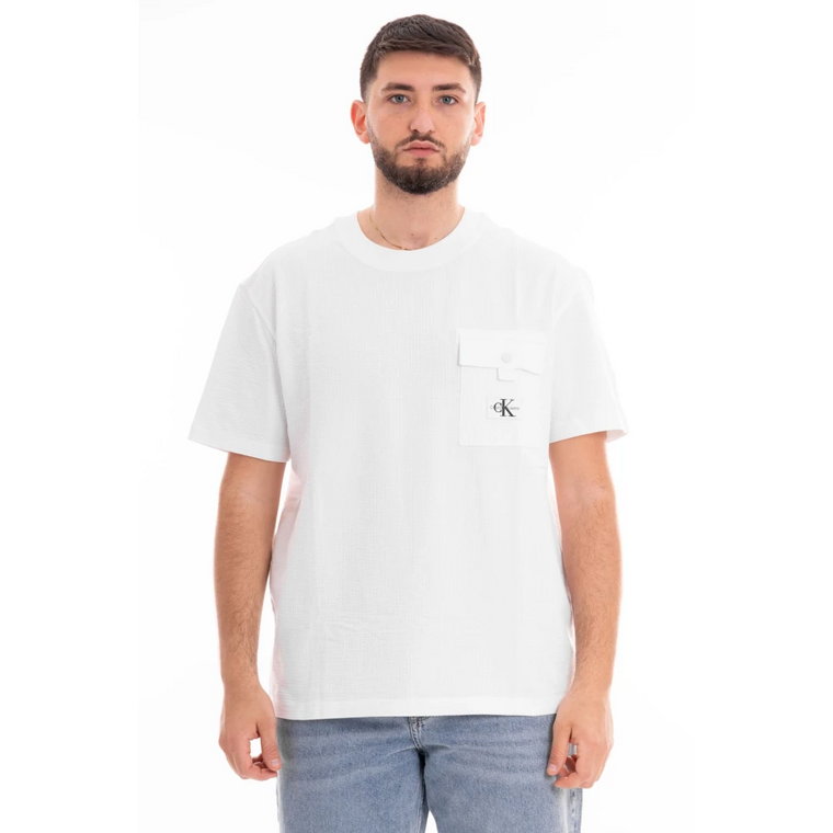 Kieszeń Tekstura T-shirt Calvin Klein Jeans