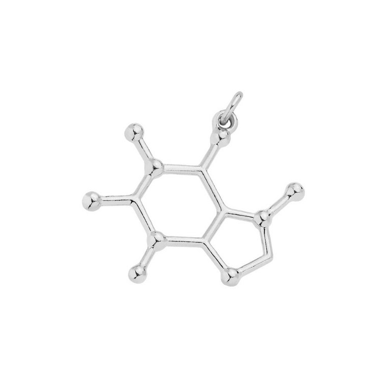 MYNESS Wisiorek zawieszka z symbolem chemicznym kofeiny