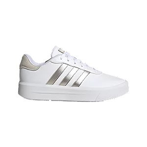 Markowe sneakersy adidas court platform - Damskie - Kolor: Białe - Rozmiar: 42