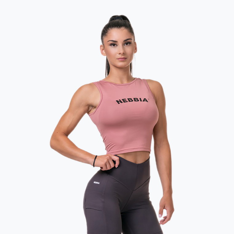 Tank top treningowy damski NEBBIA Fit & Sporty Tank Top old rose | WYSYŁKA W 24H | 30 DNI NA ZWROT