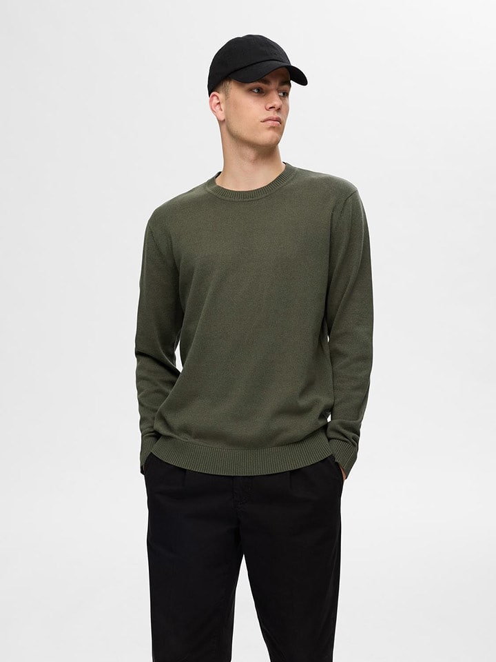 SELECTED HOMME Sweter w kolorze khaki