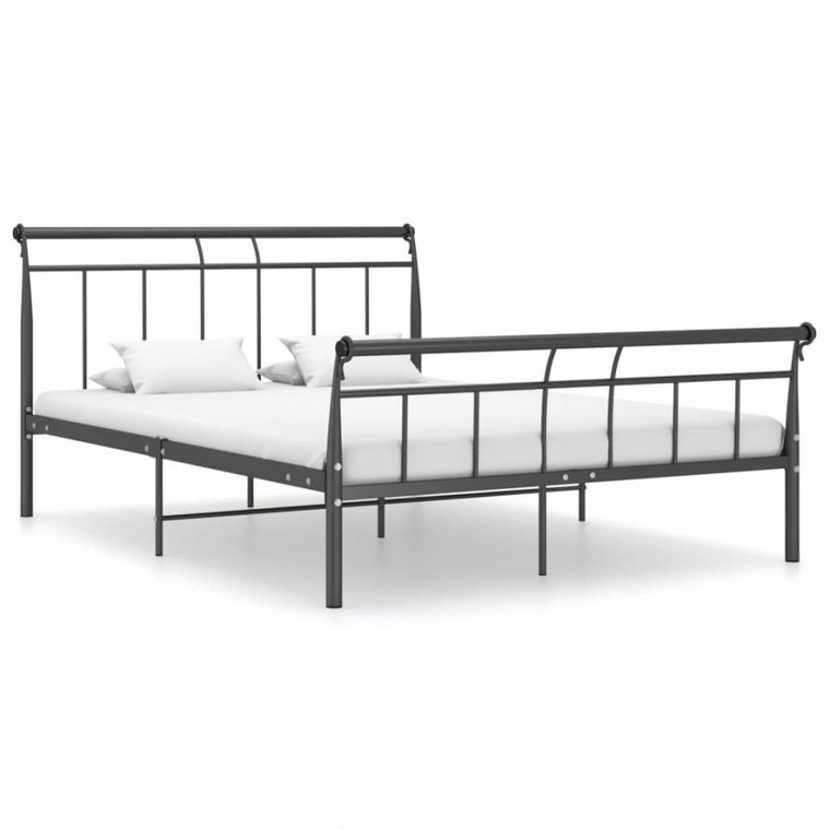 Rama łóżka, czarna, metalowa, 140 x 200 cm kod: V-325039
