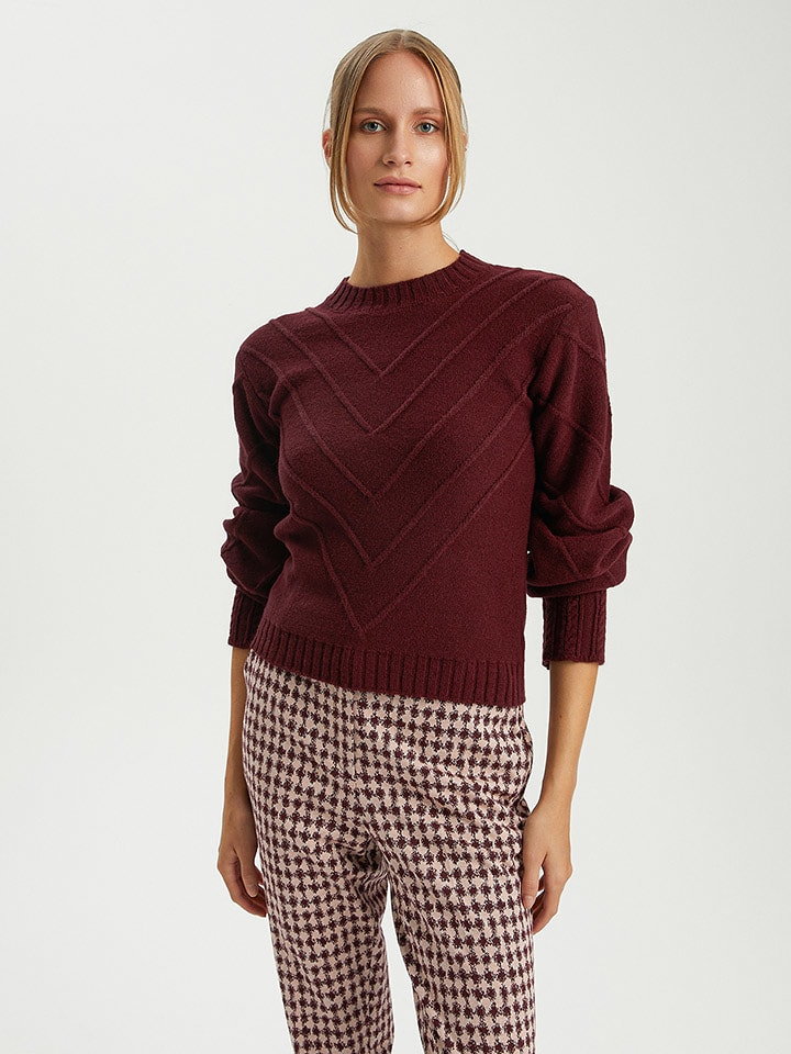 BGN Sweter w kolorze bordowym