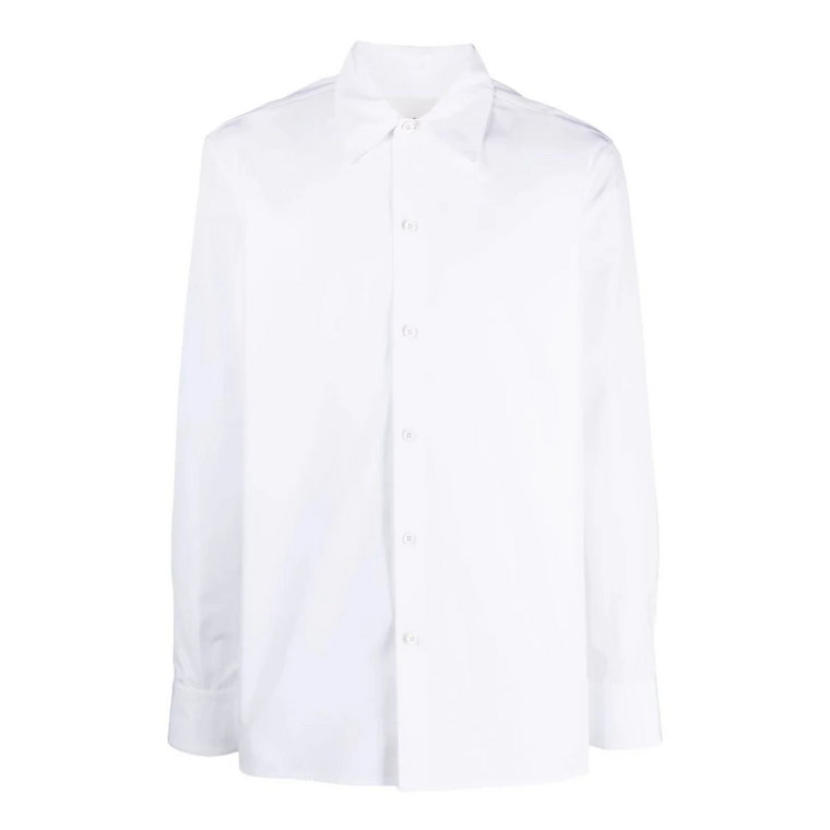 Biała Koszula z Organicznej Bawełny - Nowoczesny Styl Jil Sander