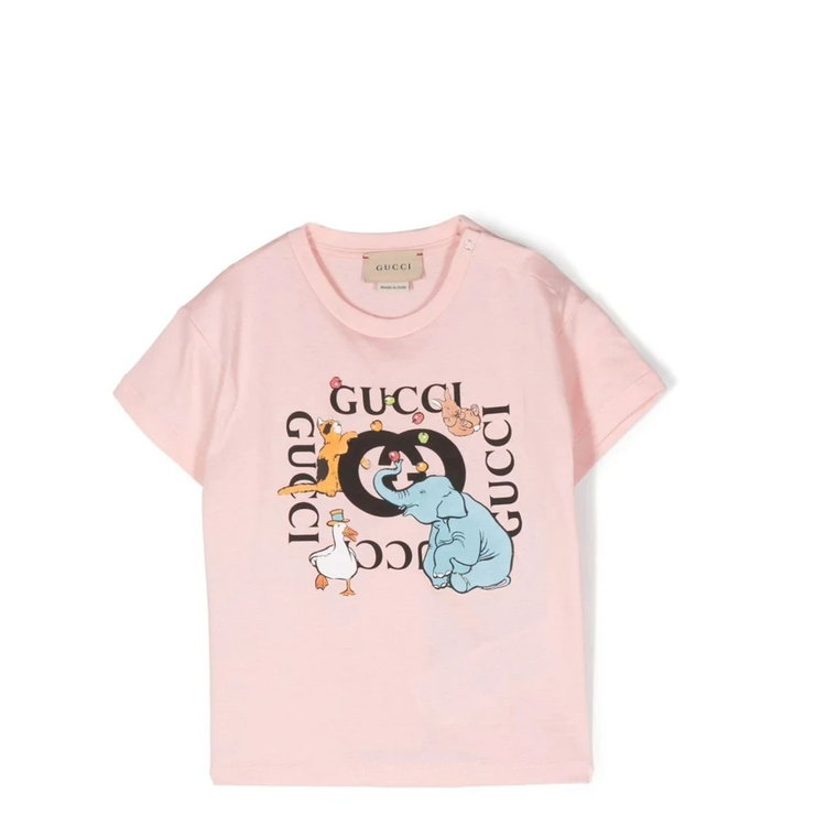 Fashionista Pink Cotton T-Shirt Gucci