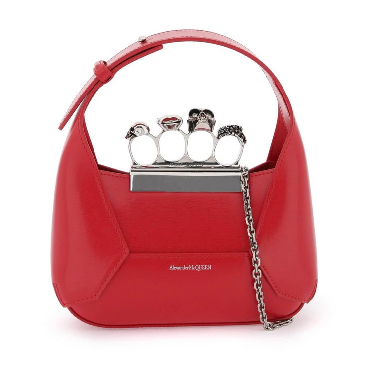 Mini torba Hobo ozdobiona Swarovskim Alexander McQueen