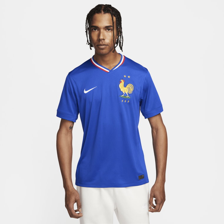 Męska koszulka piłkarska Nike Dri-FIT FFF (drużyna męska) Stadium 2024/25 (wersja domowa)  replika - Niebieski