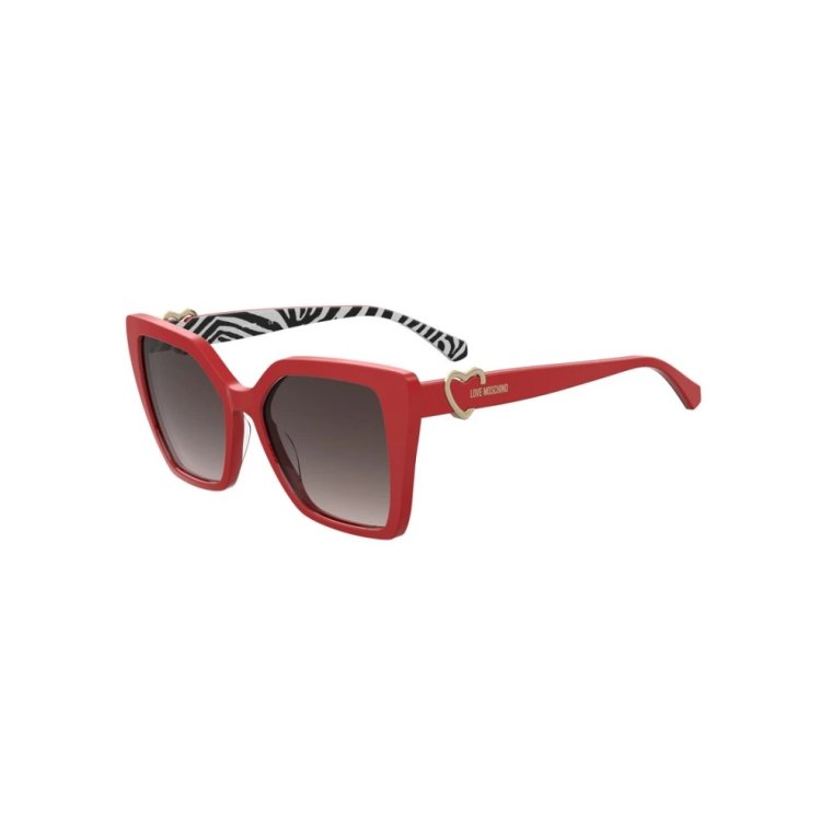 Czerwone Ciemnoszare Shaded Okulary Love Moschino