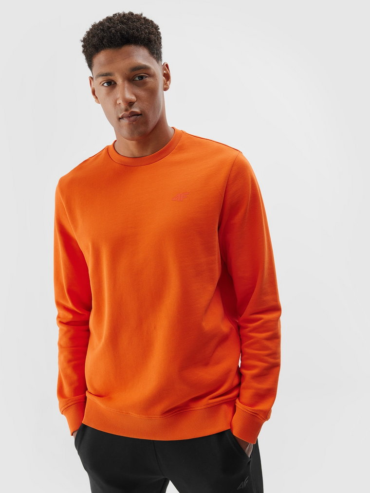 Bluza dresowa z bawełny organiczej męska - pomarańczowa