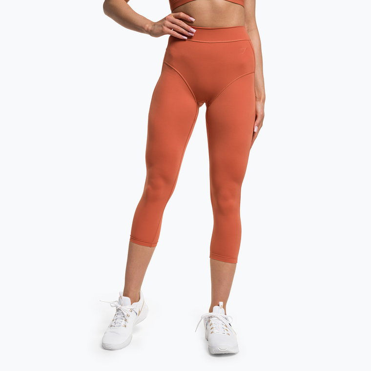 Legginsy treningowe damskie Gymshark KK Twins earth orange