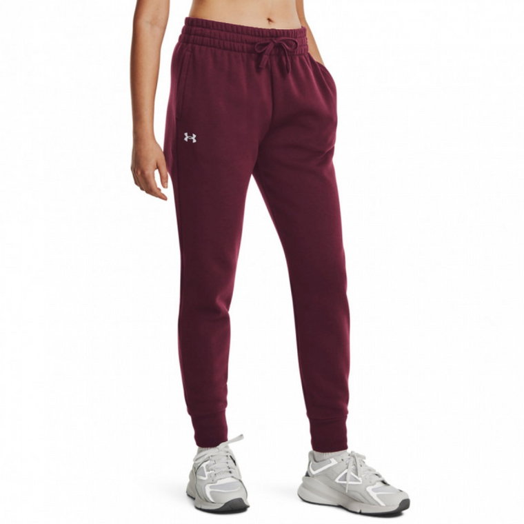 Damskie spodnie dresowe Under Armour UA Rival Fleece Jogger - bordowe