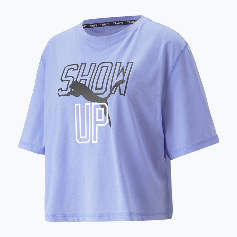 Koszulka damska PUMA Graphic Boxy Crop Tee Show Up elektro purple