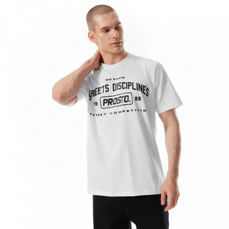 Męski t-shirt z nadrukiem Prosto Snorpy  - biały