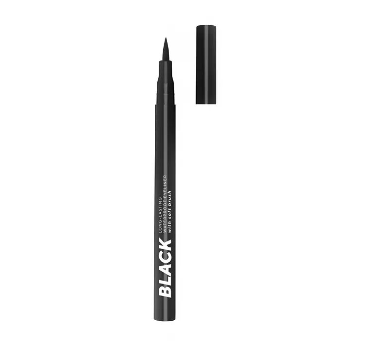 LAMEL WODOODPORNY EYELINER W PISAKU Z MIĘKKIM PĘDZELKIEM 401 BLACK