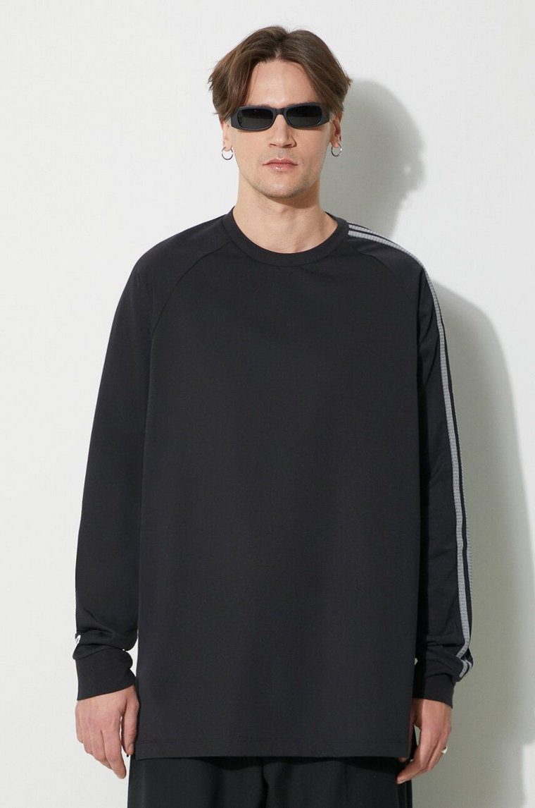 Y-3 longsleeve 3-Stripes Long Sleeve Tee męski kolor czarny z aplikacją IR6268