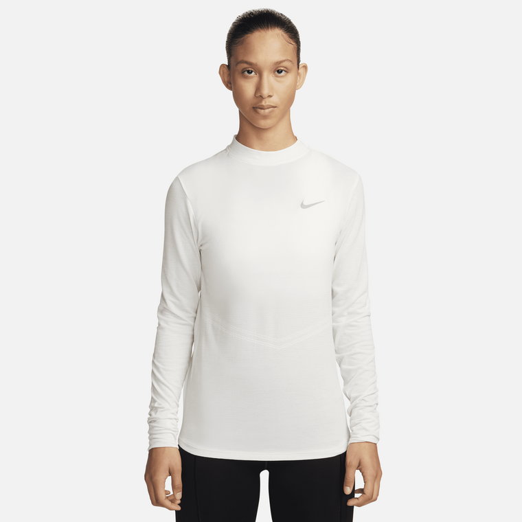 Damska koszulka z długim rękawem i półgolfem do biegania Dri-FIT Nike Swift - Czerń