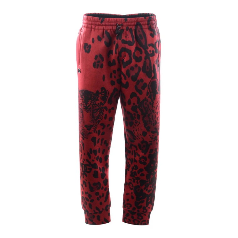 Spodnie Sportowe z Zwierzęcym Wzorem dla Mężczyzn Dolce & Gabbana