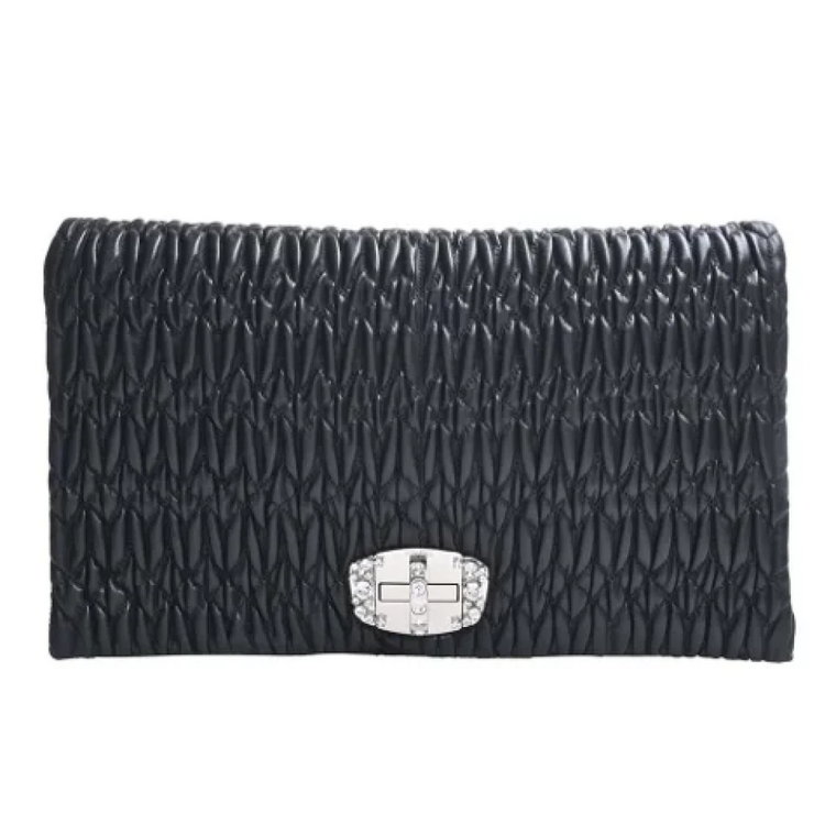 Pre-owned Leather clutches Miu Miu Pre-owned