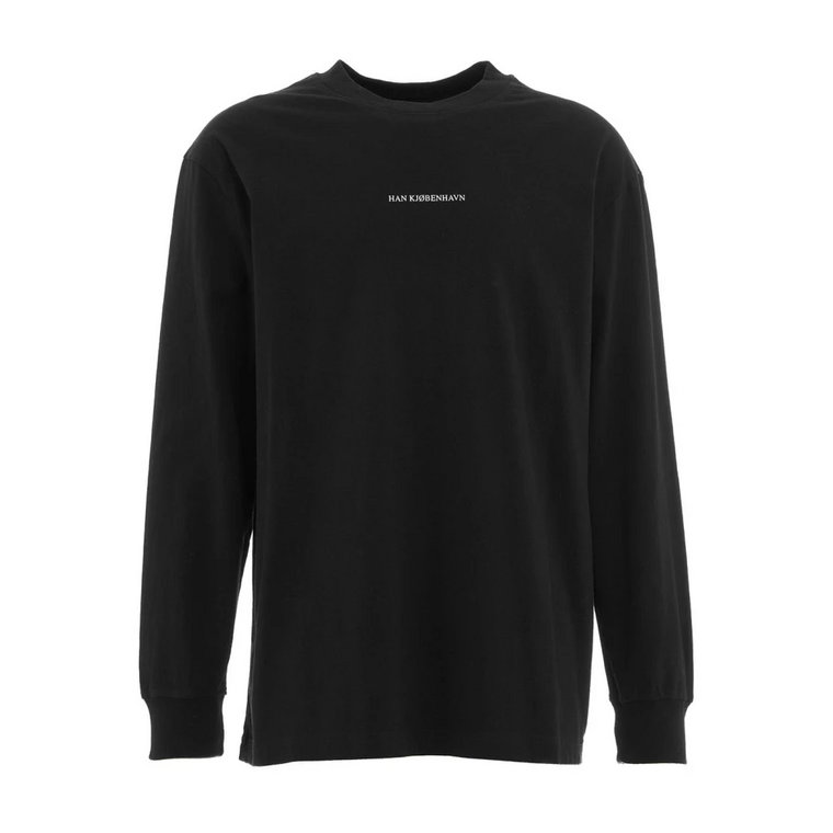 Czarne T-shirty i Pola dla Mężczyzn Han Kjøbenhavn