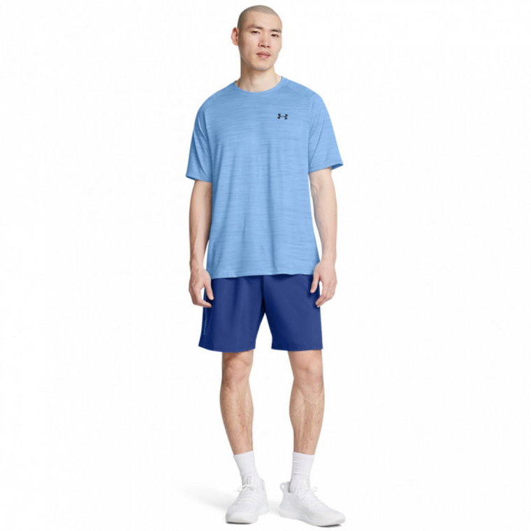 Męskie spodenki treningowe Under Armour UA Tech Woven Wordmark Short - niebieskie