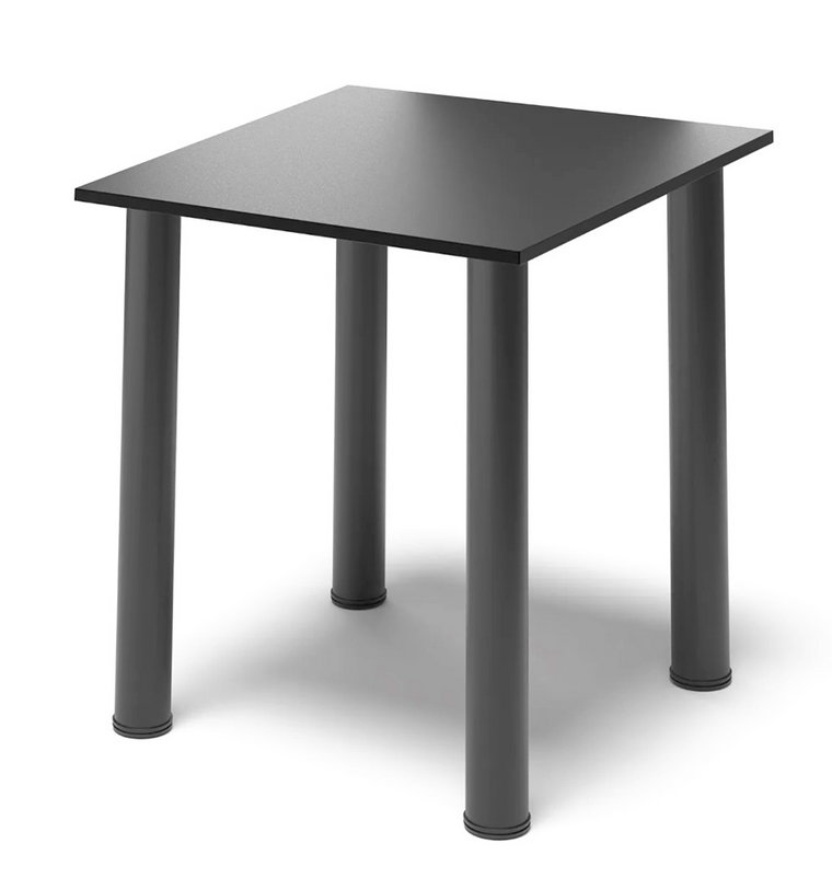 Czarny stół z metalowymi nogami - Korus