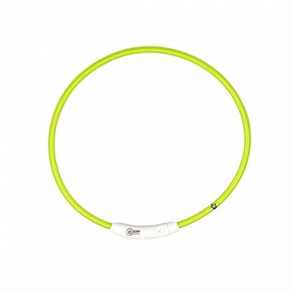 DUVO+ OBROŻA ŚWIECĄCA USB NYLON GREEN 65cm