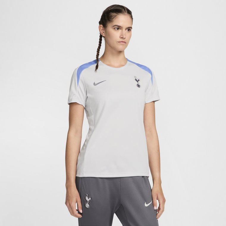 Damska dzianinowa koszulka piłkarska z krótkim rękawem Nike Dri-FIT Tottenham Hotspur Strike - Szary