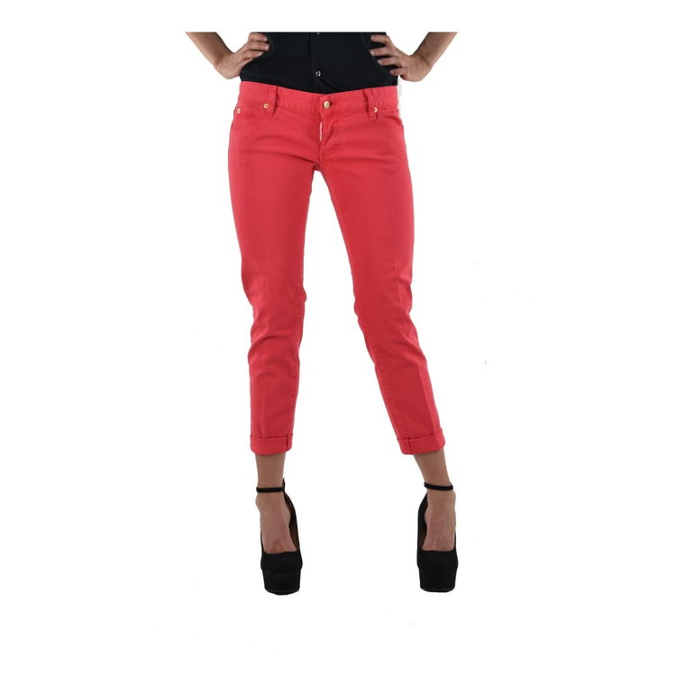Koralowe Capri Slim-fit Jeans Dsquared2