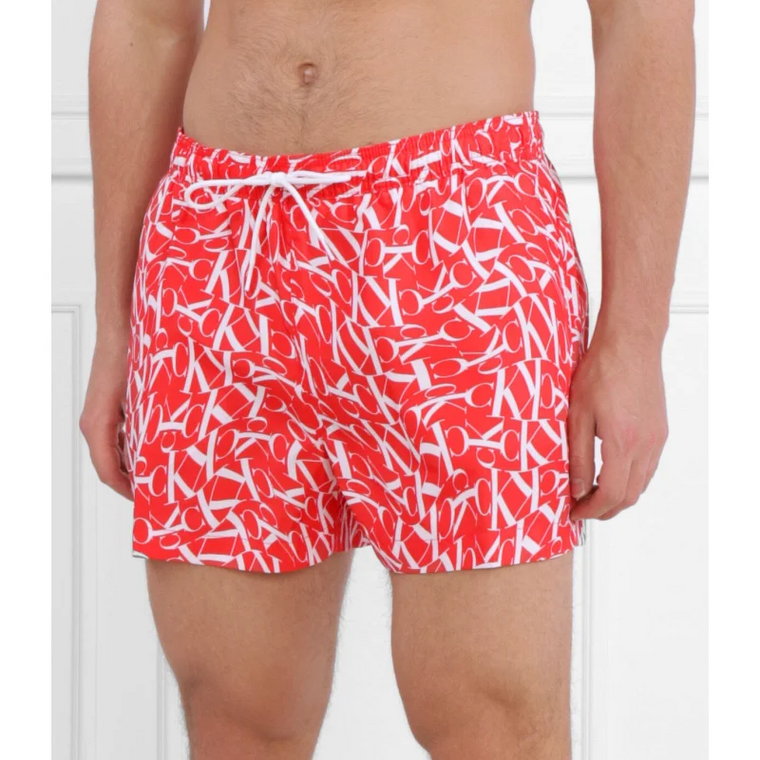Calvin Klein Swimwear Szorty kąpielowe MEDIUM DRAWSTRING-PRINT | Regular Fit