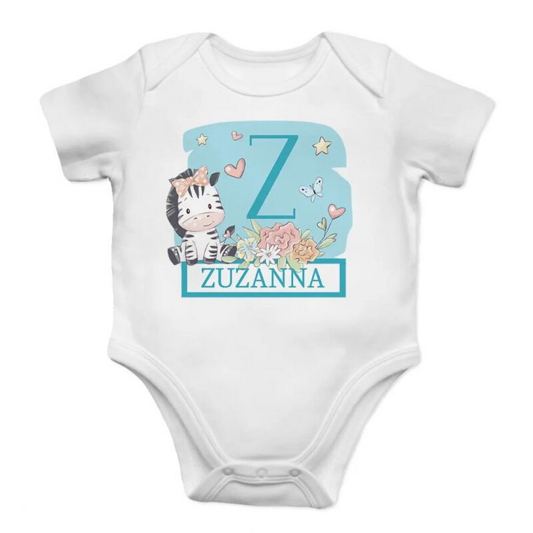 Zebra (dziewczynka) - body dziecięce na prezent - produkt personalizowany