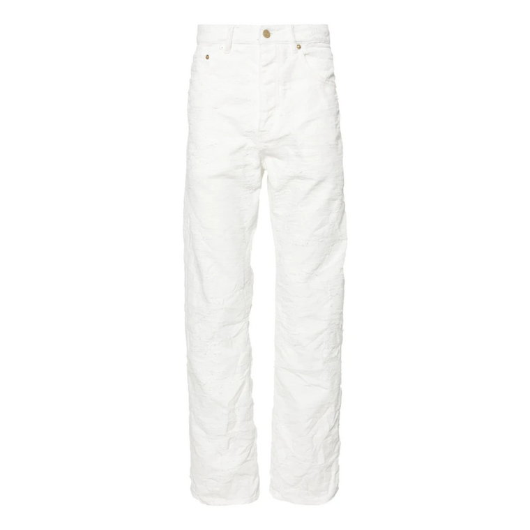 Klasyczne białe jeansy z bawełny Purple Brand