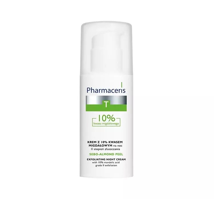 PHARMACERIS T SEBO ALMOND PEEL KREM Z 10% KWASEM MIGDAŁOWYM NA NOC 50ML